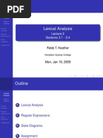 Lecture 2 - Lexical Analysis