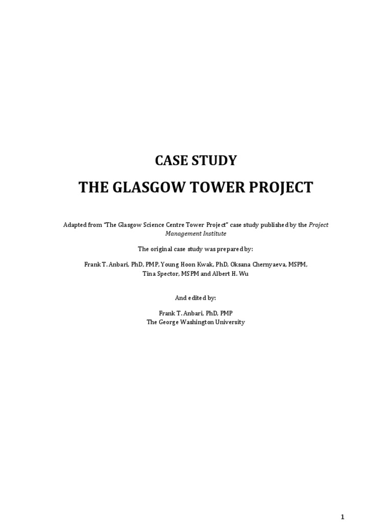 Glasgow Tower Project Case Study | PDF | Project Management | Elevator