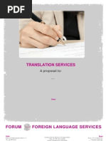 Generic Quotation FORUM - Translation Service