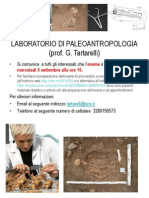 Lab Paleoantrop 2012 Esame IX