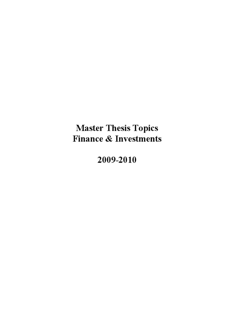 FI Master Thesis Topics 2009-2010 | PDF