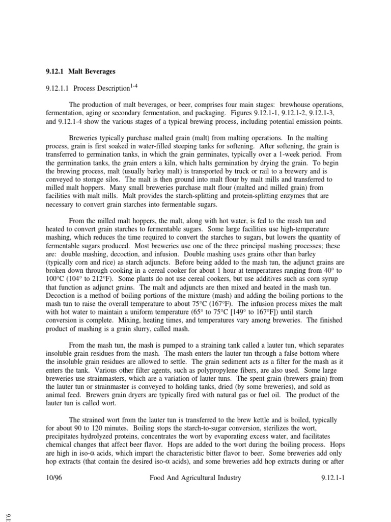 Malt Beverages Brewing Malt