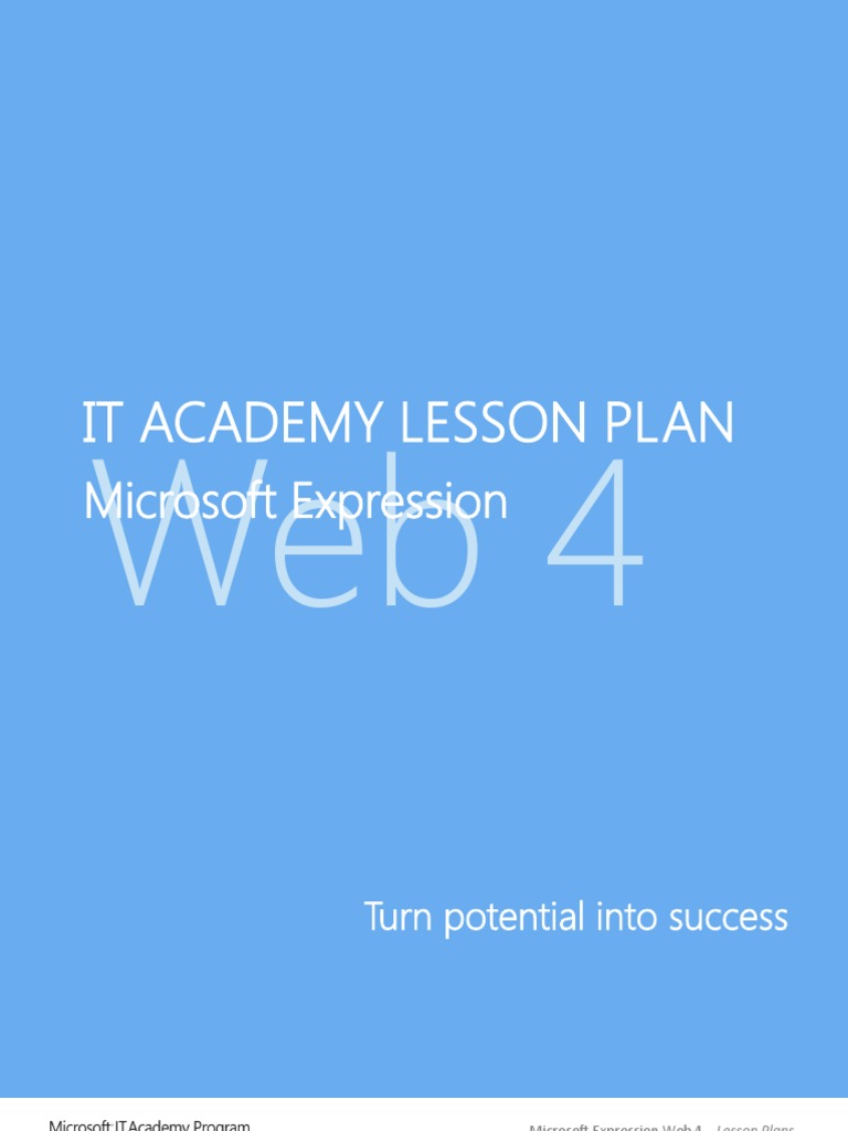 Microsoft Expression Web 4 Lesson Plans | PDF | Websites | Web Page