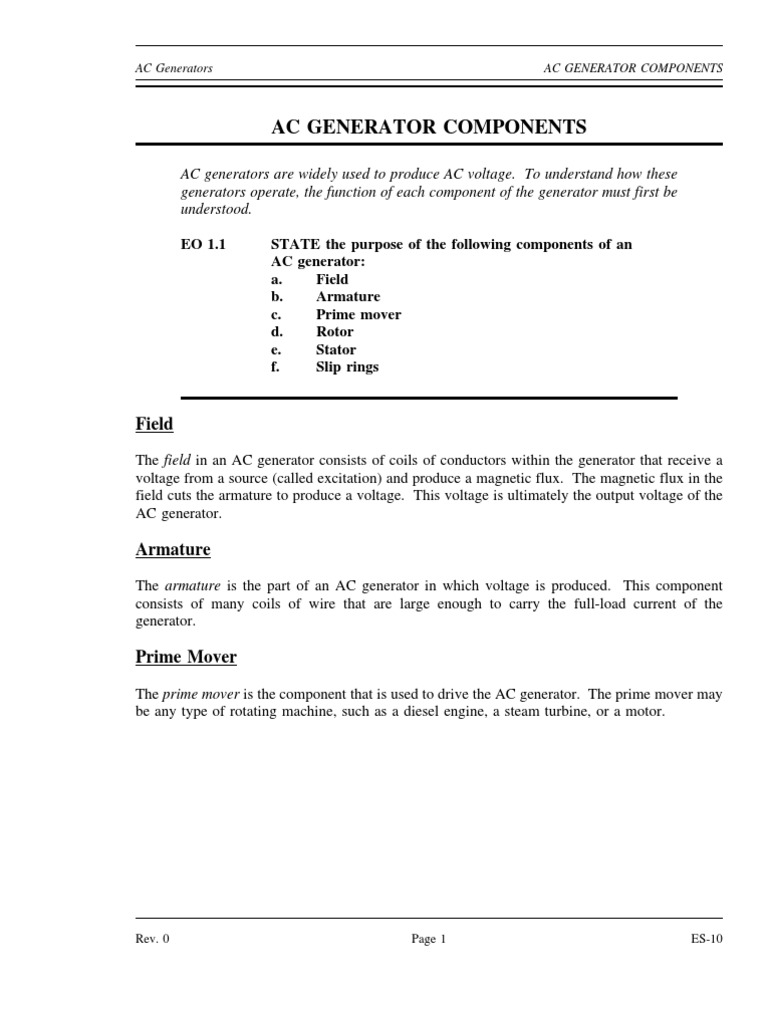 Ac Generator | PDF