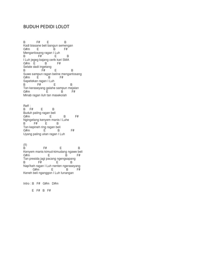 Chord Kasmaran Lolot