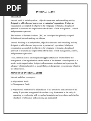 Internal Audit