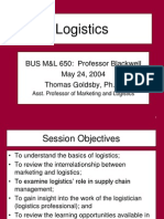 650 ProfGoldsby Logistics Presentation