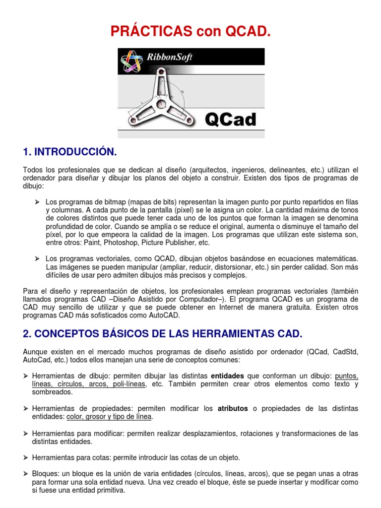 PRÁCTICAS Con QCAD (3º ESO) | PDF | Sistema de coordenadas Cartesianas |  Sistema coordinado