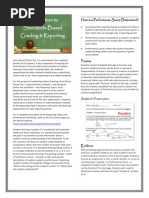Parent Brochure For Standards-Based Grading