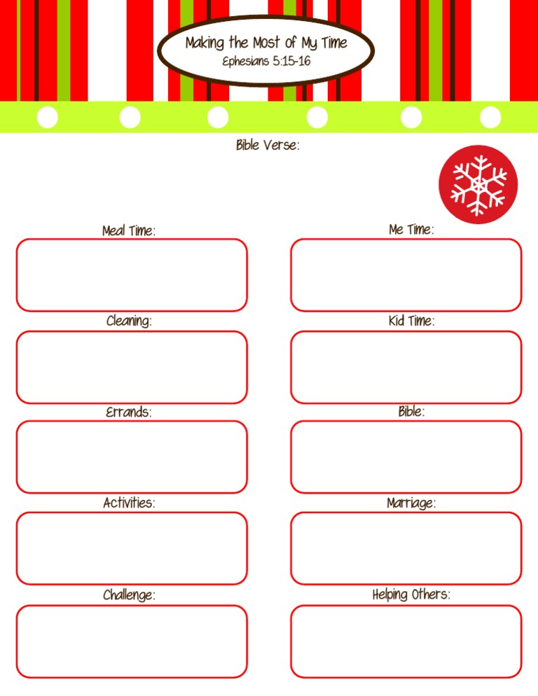 Winter Time Management Chart | PDF