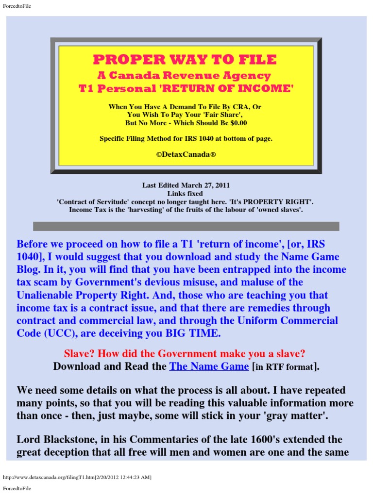 How To File A T1 | PDF | Irs Tax Forms | Pope
