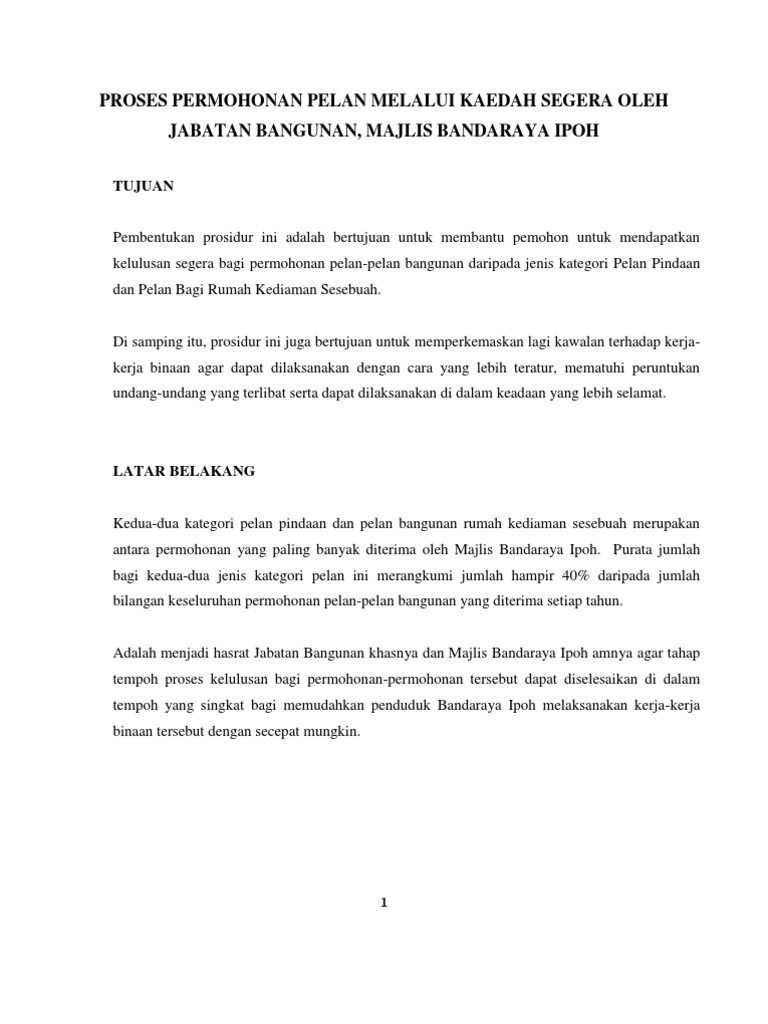 Proses Permohonan Pelan Pdf
