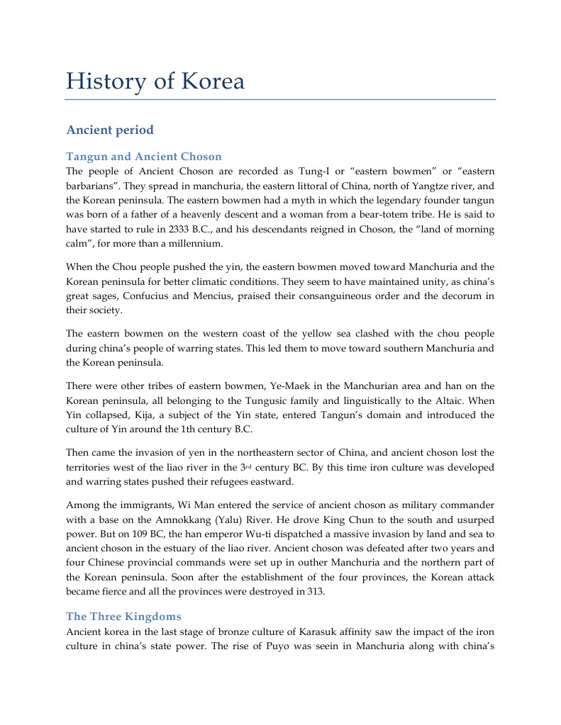 History of Korea PDF Korea Manchuria