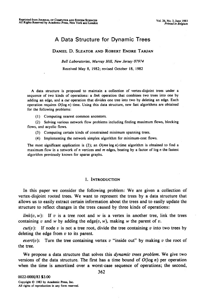 A Dynamic Trees For Data Structures PDF | PDF | Graph Theory ...
