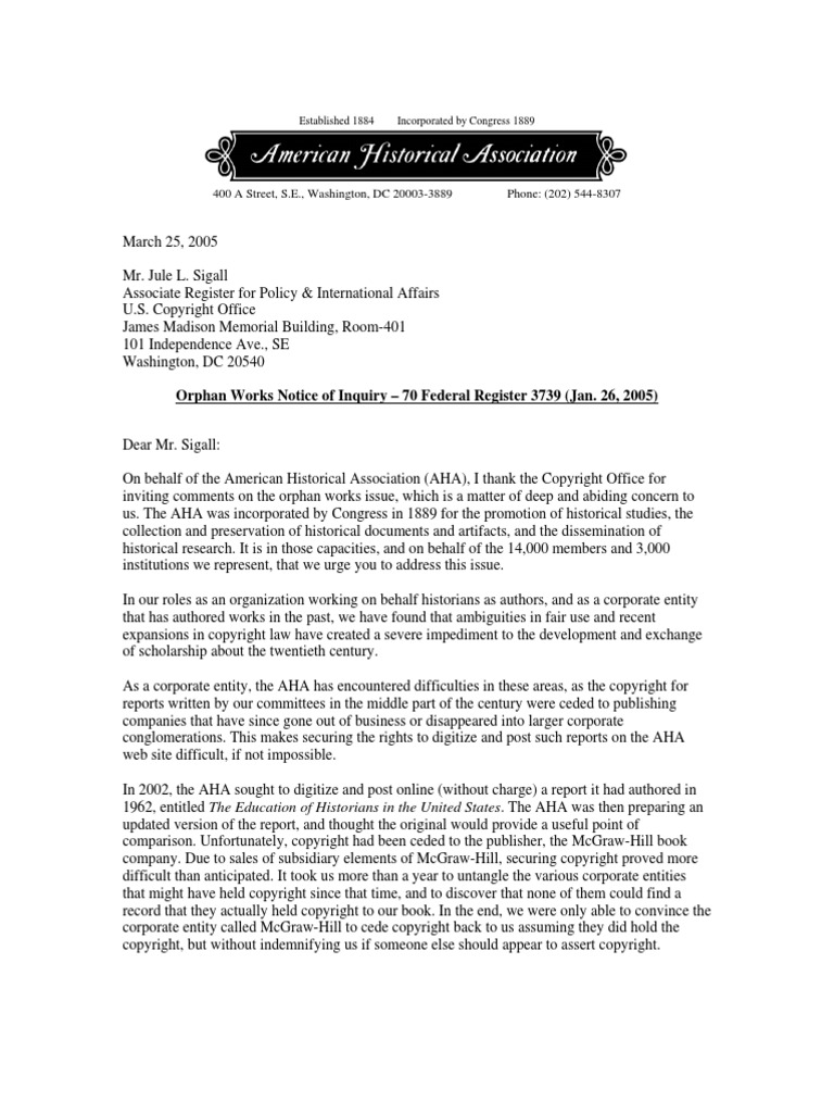 US Copyright Office OW0676AHA United States Copyright Office