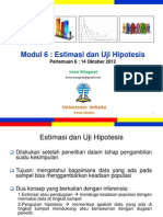 Pengantar Statistik Sosial Pertemuan6 Modul6 (20121014)