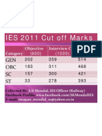 IES 2011 Cut Off Marks Engineering Service Cutoff Marks
