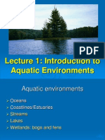 Lecture 1: Introduction To Aquatic Environments
