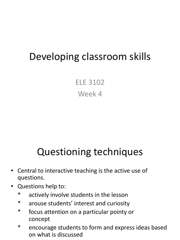 Week 4 Classroom Skill | PDF | Reinforcement | Epistemology