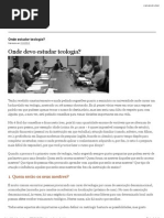 Onde Estudar Teologia? | Daniel Santos Jr