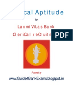 Clerical Aptitude for Lakshmi Vilas Bank Clerks Exam