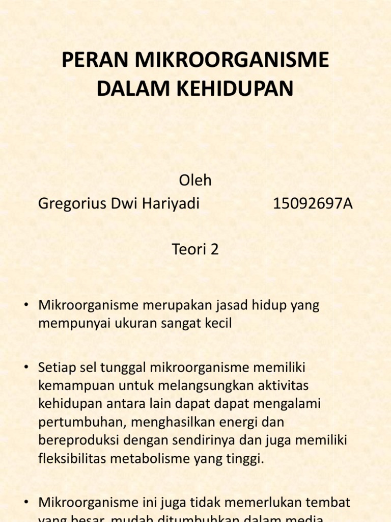 Peran Mikroorganisme Dalam Kehidupan