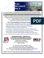 Los Angeles Area WORKSHOPS FOR EXPORT COMPLIANCE PROFESSIONALS Flyer