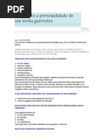 Formando a Personalidade de Um Levita Guerreiro