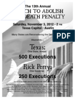 Flyer B&W 13th Annual March to Abolish Death the Penalty