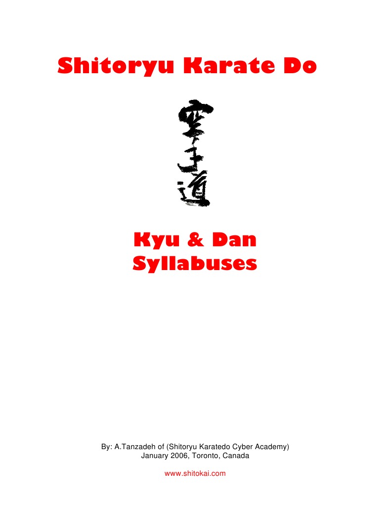 Shito Ryu Karate Syllabus | PDF