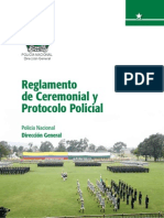 Reglamento de Ceremonia y Protocolos de La Policia Nacional