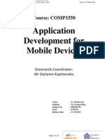 Application Development For Mobile Devices: Course: COMP1550
