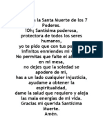 Oración A La Santa Muerte de Los 7 Poderes