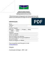 FICHA DE INSCRIÇAO DO SUPERVISOR DE CAMPO