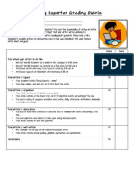 Roving Reporter Rubric