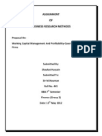 Working Capital Management And Profitability-Case Of Pakistani 