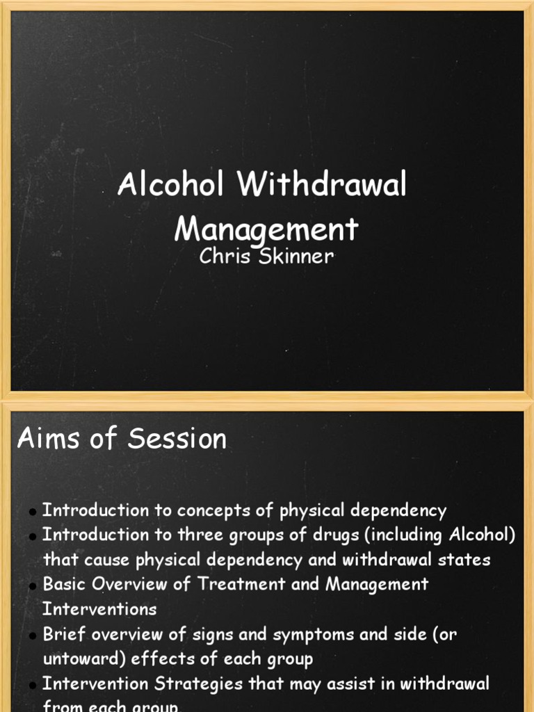 Alcohol Withdrawal Management Benzodiazepine Alcoholism