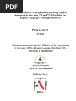 Download Technophilia or Technophobia - Complete MA Dissertation - Full 144 page Version by Phil Longwell SN109960065 doc pdf