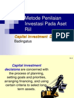 Metode Penilaian Investasi Pada Aset Riil