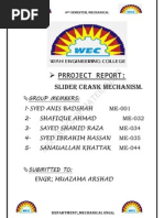 Download slider Crank mechanism term Project Report by Anis Badshah SN109964625 doc pdf