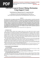 Efficient Frequent Itemset Mining Mechanism Using Support Count