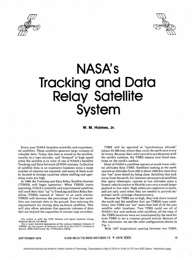 NASA's Relay: Tra, Cking Satellite System | PDF