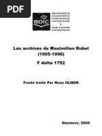 Les archives de Maximilien Rubel