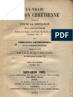 Swedenborg La Vraie Religion Chrétienne TABLE DES MATIERES Amsterdam 1771 Paris 1853