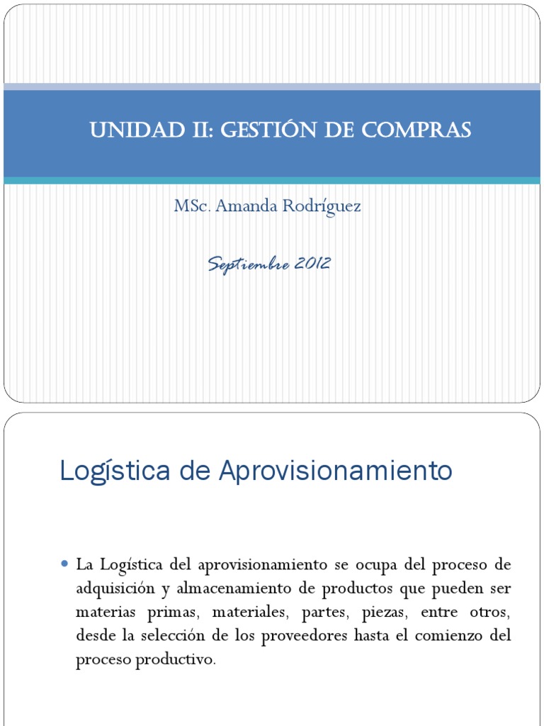 Proceso de Gestión de Compras y Proveedores | PDF | Logística | Outsourcing