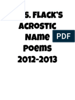Mrs. Flack's Acrostic Name Poems