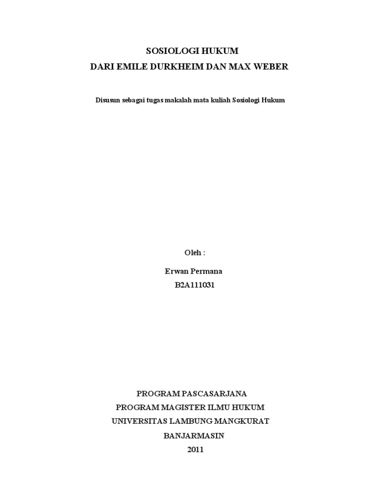 Makalah Sosiologi Hukum