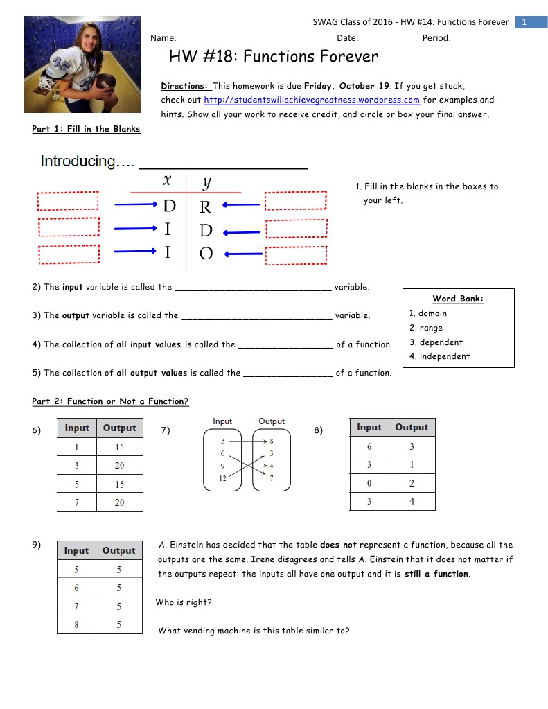Functions Homework Assignment Guide | PDF