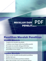 Masalah Dan Variabel Penelitian