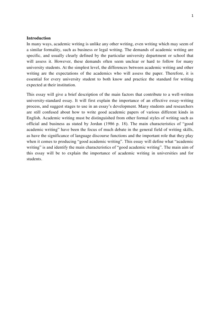 Importance of academic writing essays citation